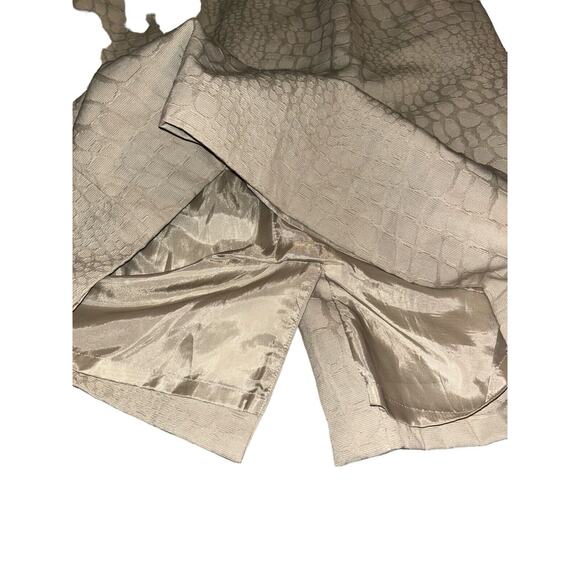 Alex Marie‎ Tan Textured Sheath Pencil Dress Pockets Geometric Office Work Sz 4 - Picture 10 of 12